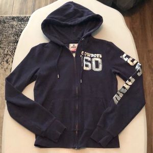 XS Navy Dallas Cowboys PINK Full Zip Hoodie